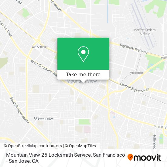 Mapa de Mountain View 25 Locksmith Service