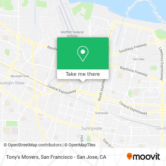 Mapa de Tony's Movers