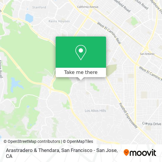 Mapa de Arastradero & Thendara