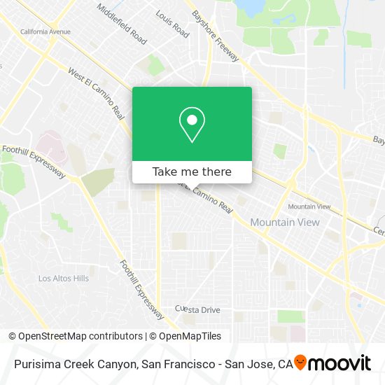 Purisima Creek Canyon map