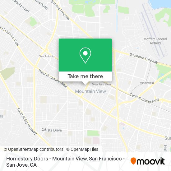 Mapa de Homestory Doors - Mountain View