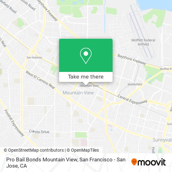 Mapa de Pro Bail Bonds Mountain View