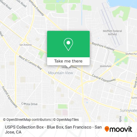 USPS Collection Box - Blue Box map