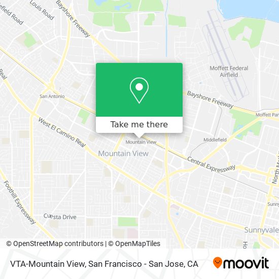 Mapa de VTA-Mountain View