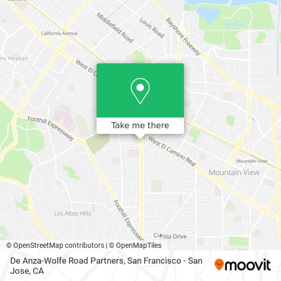 Mapa de De Anza-Wolfe Road Partners