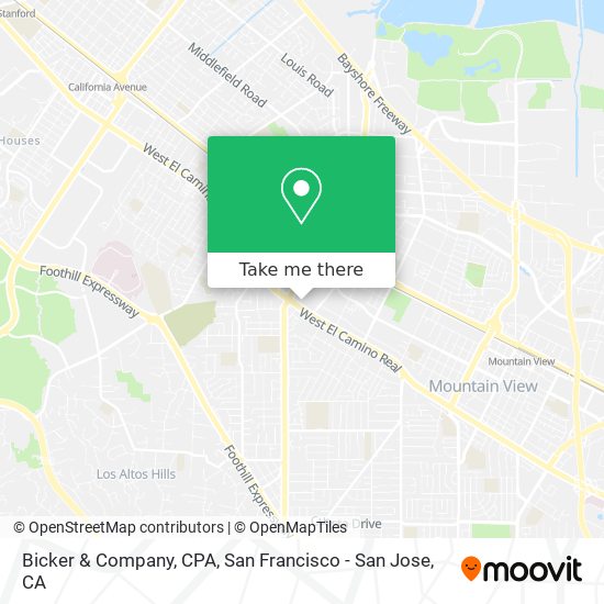 Bicker & Company, CPA map