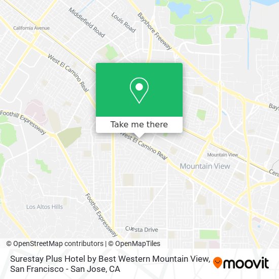 Surestay Plus Hotel by Best Western Mountain View map