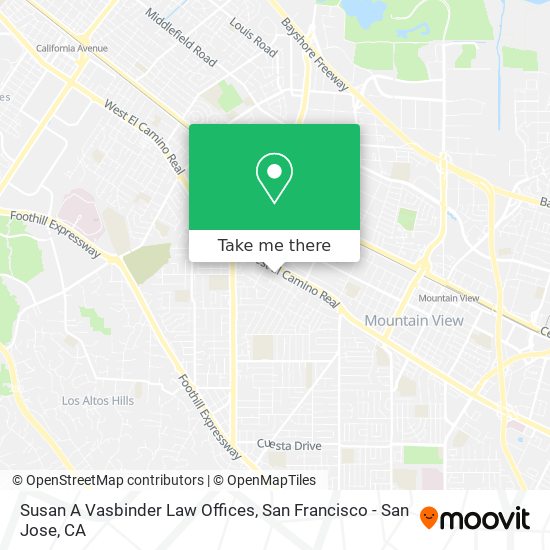 Susan A Vasbinder Law Offices map