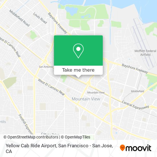 Mapa de Yellow Cab Ride Airport