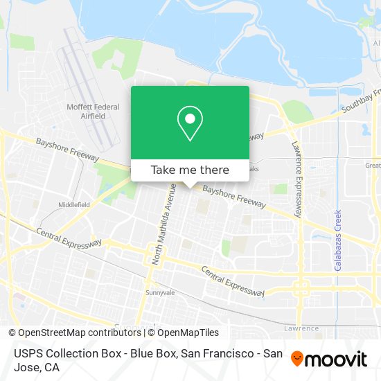 USPS Collection Box - Blue Box map