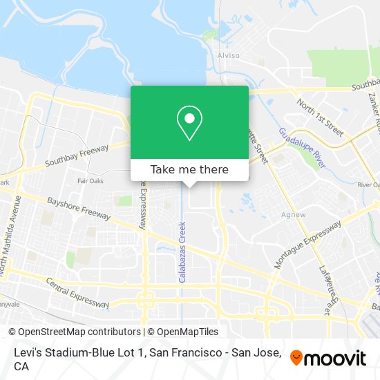 Levi's Stadium-Blue Lot 1 map