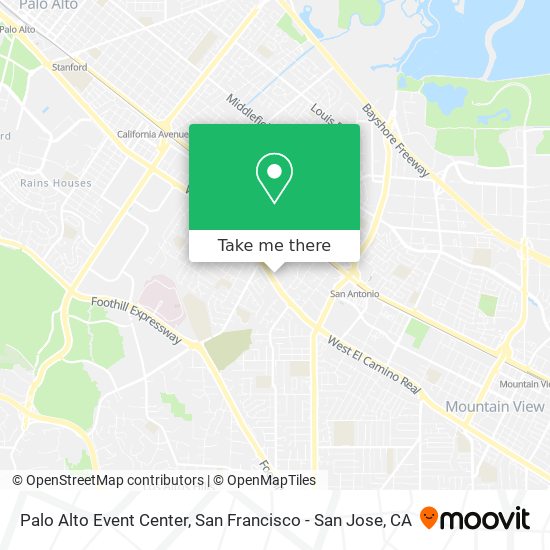 Mapa de Palo Alto Event Center