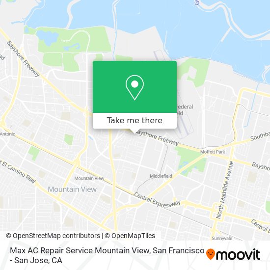 Max AC Repair Service Mountain View map