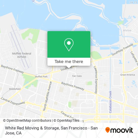 Mapa de White Red Moving & Storage