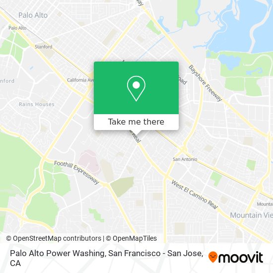 Palo Alto Power Washing map