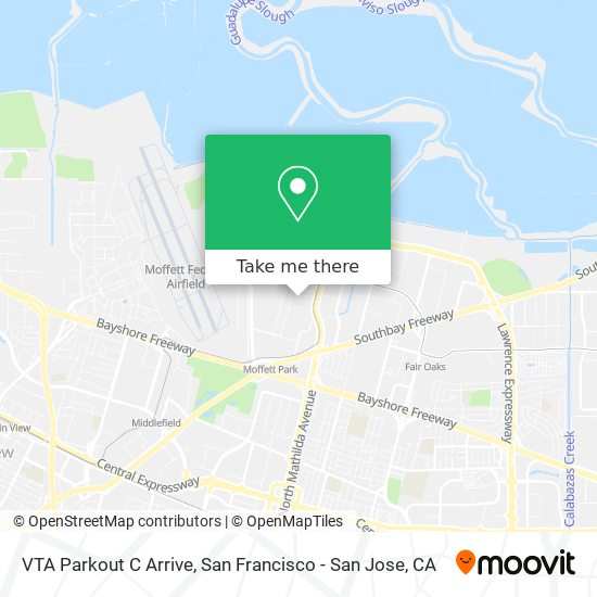 VTA Parkout C Arrive map