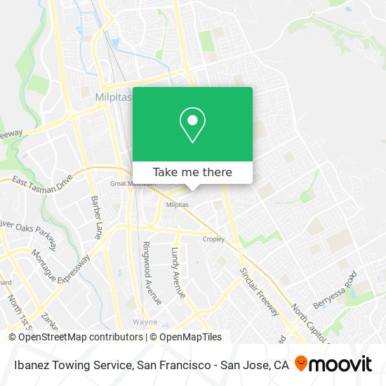 Ibanez Towing Service map