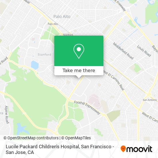 Mapa de Lucile Packard Children's Hospital