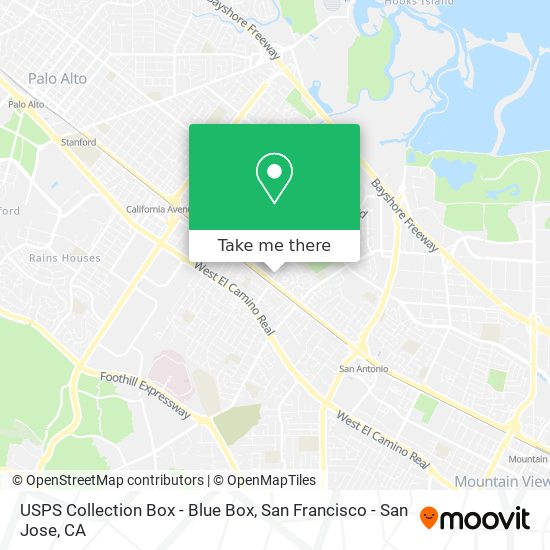 USPS Collection Box - Blue Box map