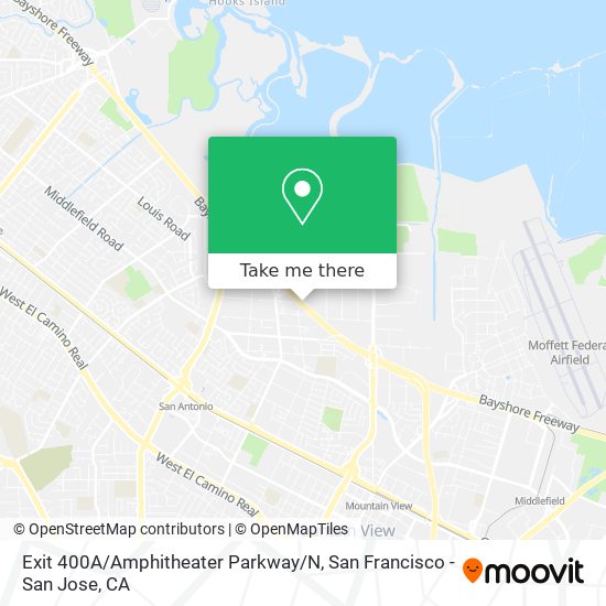 Exit 400A / Amphitheater Parkway / N map