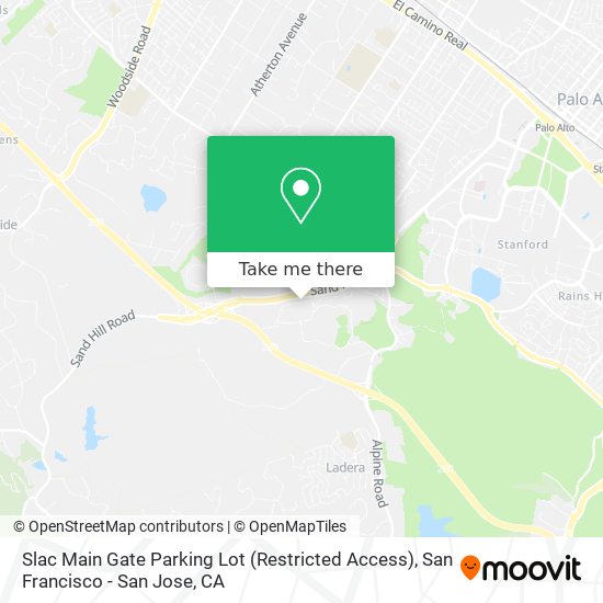 Slac Main Gate Parking Lot (Restricted Access) map