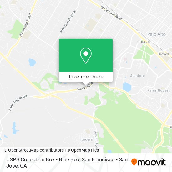 Mapa de USPS Collection Box - Blue Box