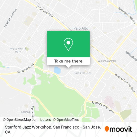 Mapa de Stanford Jazz Workshop
