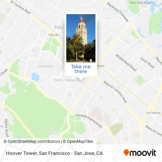 Hoover Tower map
