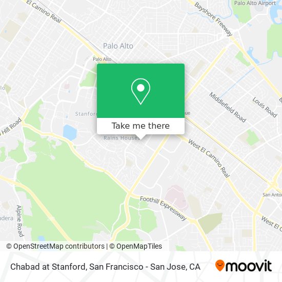 Mapa de Chabad at Stanford