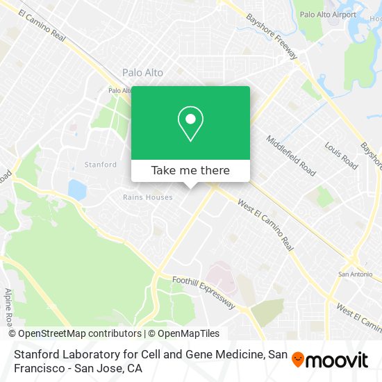 Stanford Laboratory for Cell and Gene Medicine map