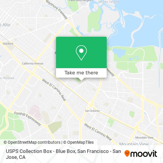 USPS Collection Box - Blue Box map