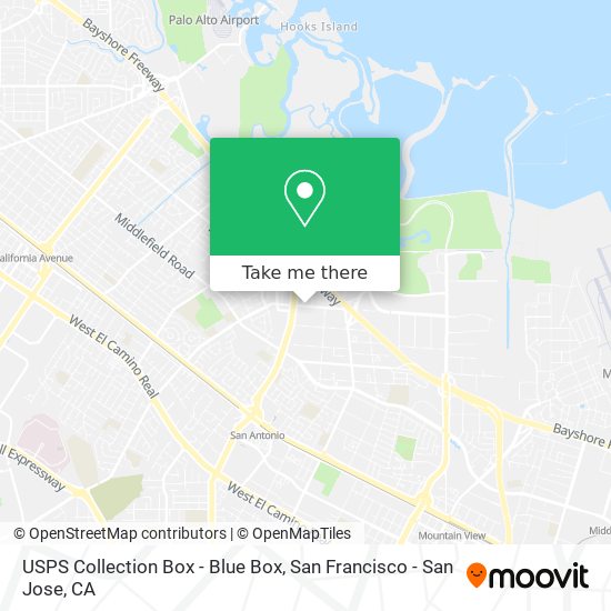 USPS Collection Box - Blue Box map