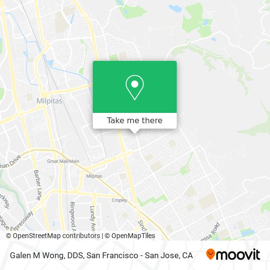 Galen M Wong, DDS map