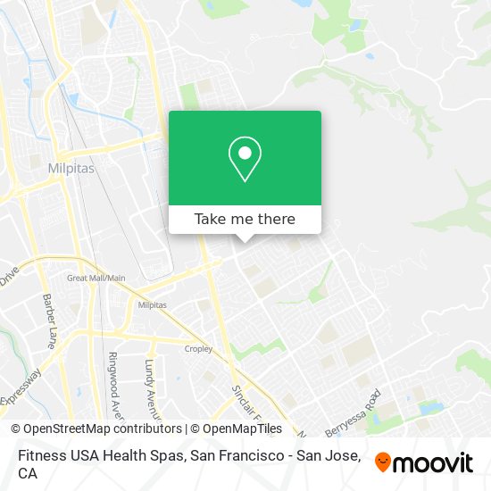 Fitness USA Health Spas map