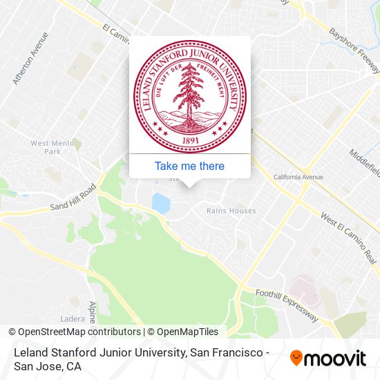 Leland Stanford Junior University map
