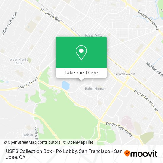 Mapa de USPS Collection Box - Po Lobby