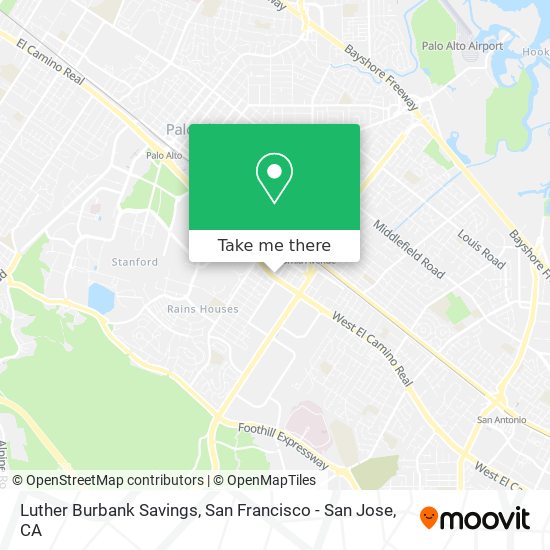 Mapa de Luther Burbank Savings