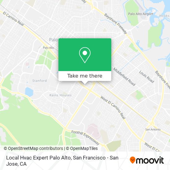 Local Hvac Expert Palo Alto map