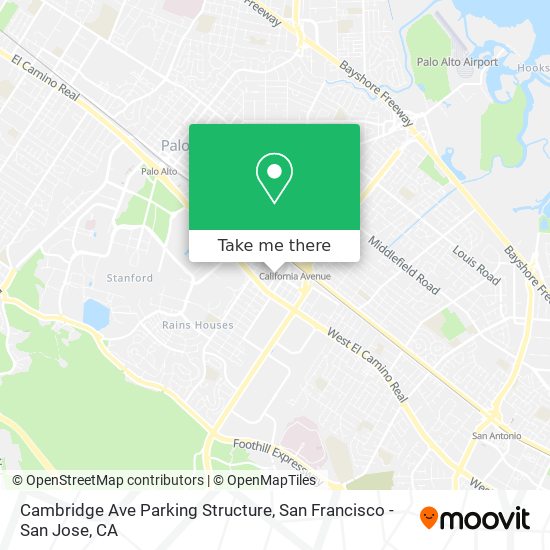 Mapa de Cambridge Ave Parking Structure