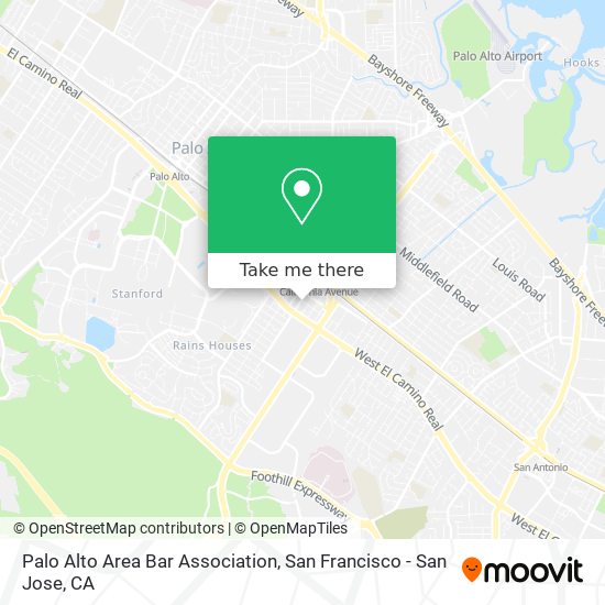 Palo Alto Area Bar Association map