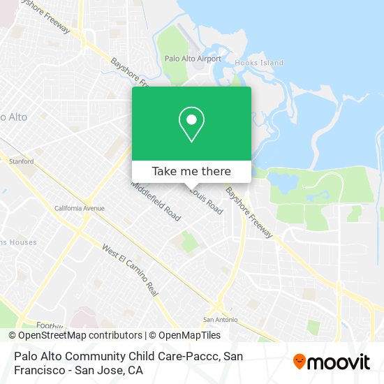 Mapa de Palo Alto Community Child Care-Paccc