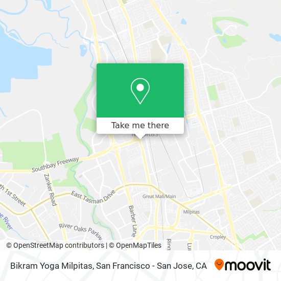 Mapa de Bikram Yoga Milpitas