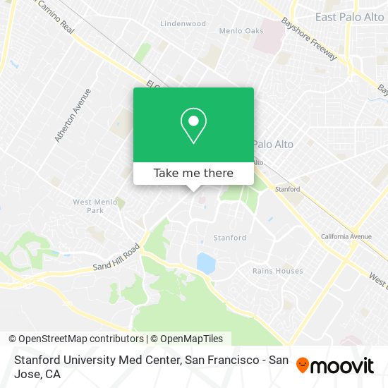 Stanford University Med Center map