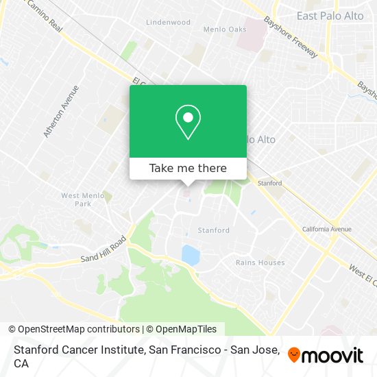 Mapa de Stanford Cancer Institute