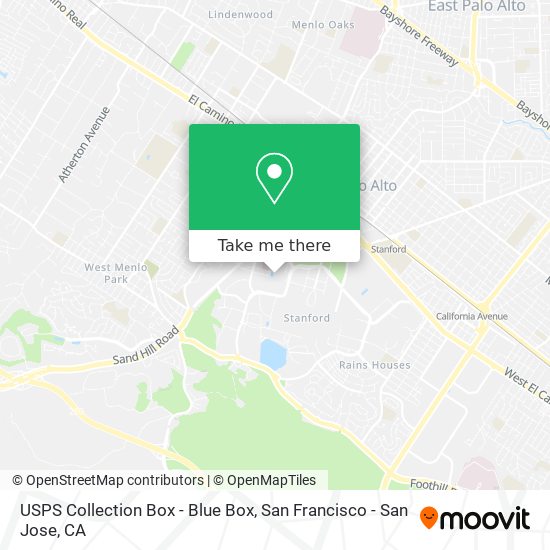 Mapa de USPS Collection Box - Blue Box