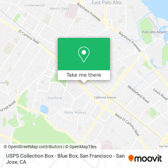 USPS Collection Box - Blue Box map