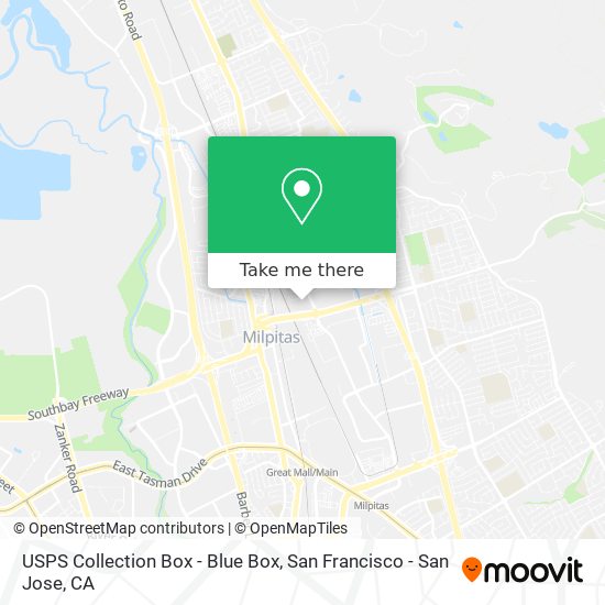 USPS Collection Box - Blue Box map