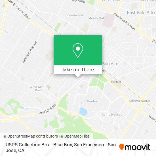 Mapa de USPS Collection Box - Blue Box