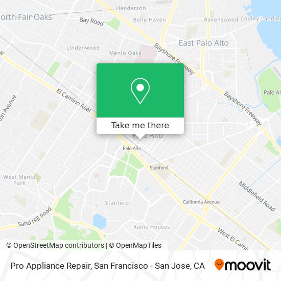 Mapa de Pro Appliance Repair