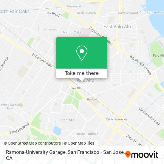 Ramona-University Garage map